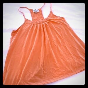 Orange halter neck top- size L- vintage style